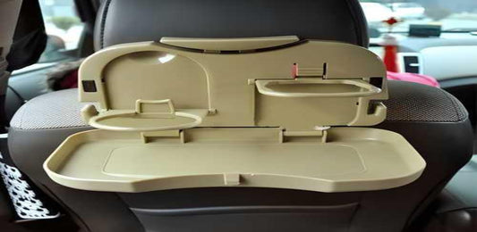 Portable Car Back Seat Cup Table Tray | Foldable Car Seat Food, Drink & Mobile Holder Organizer | General Store India