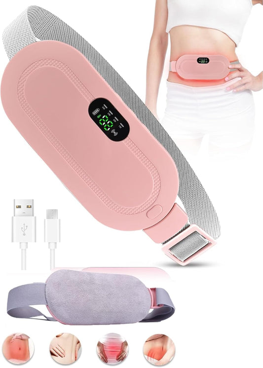 Period Cramp Relief Massager with Heating Pad for Belly & Back Pain | Rechargeable Menstrual Pain Relief Belt for Women | General Store India