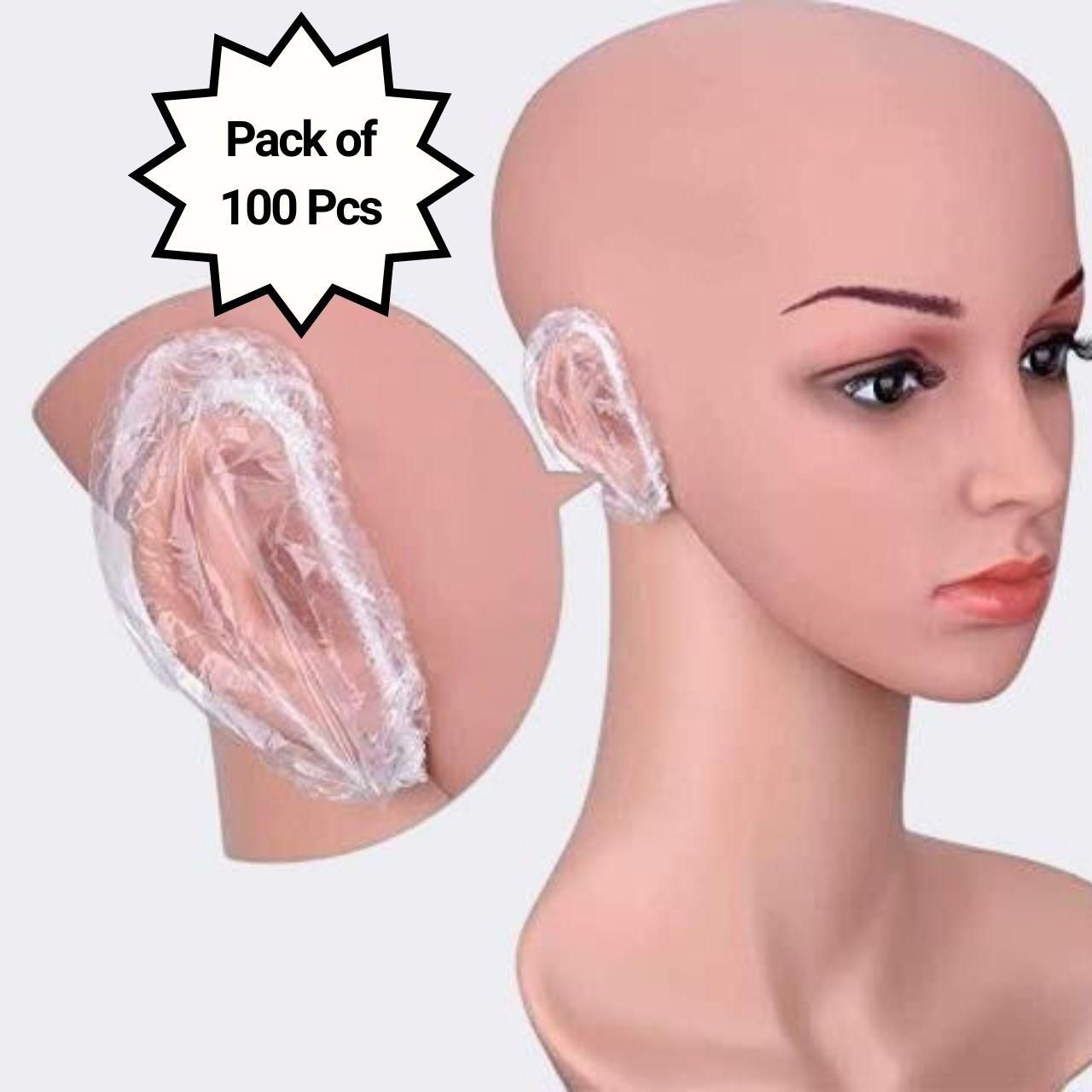 Bathing Ear Cover Caps (100 Pcs) | Waterproof Disposable Ear Protectors for Shower, Hair Dye & Spa | General Store India