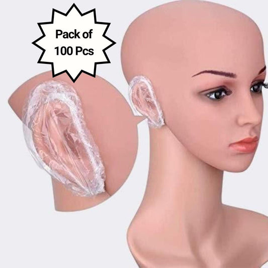 Bathing Ear Cover Caps (100 Pcs) | Waterproof Disposable Ear Protectors for Shower, Hair Dye & Spa | General Store India