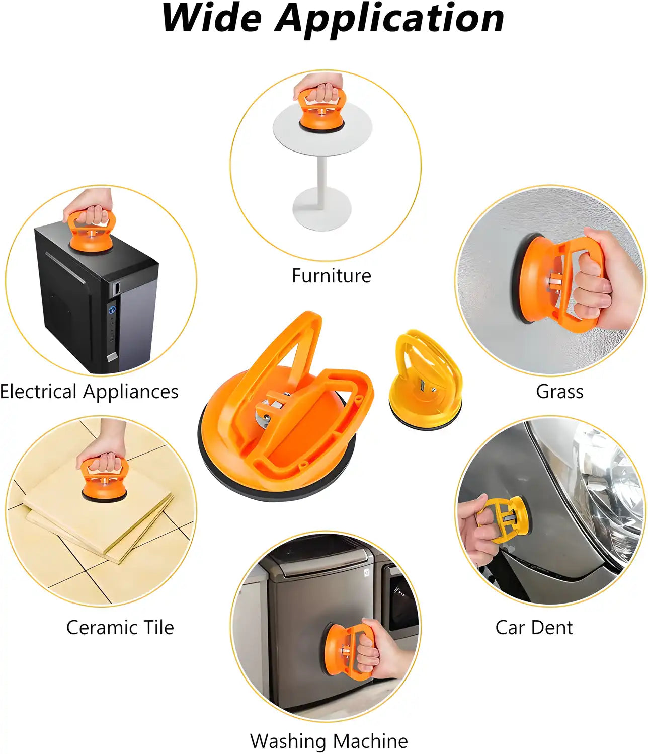 Car Dent Puller Suction Cup | Paintless Dent Repair Tool for Car Body, Glass, Tile & Heavy Duty Auto Dent Removal Tool