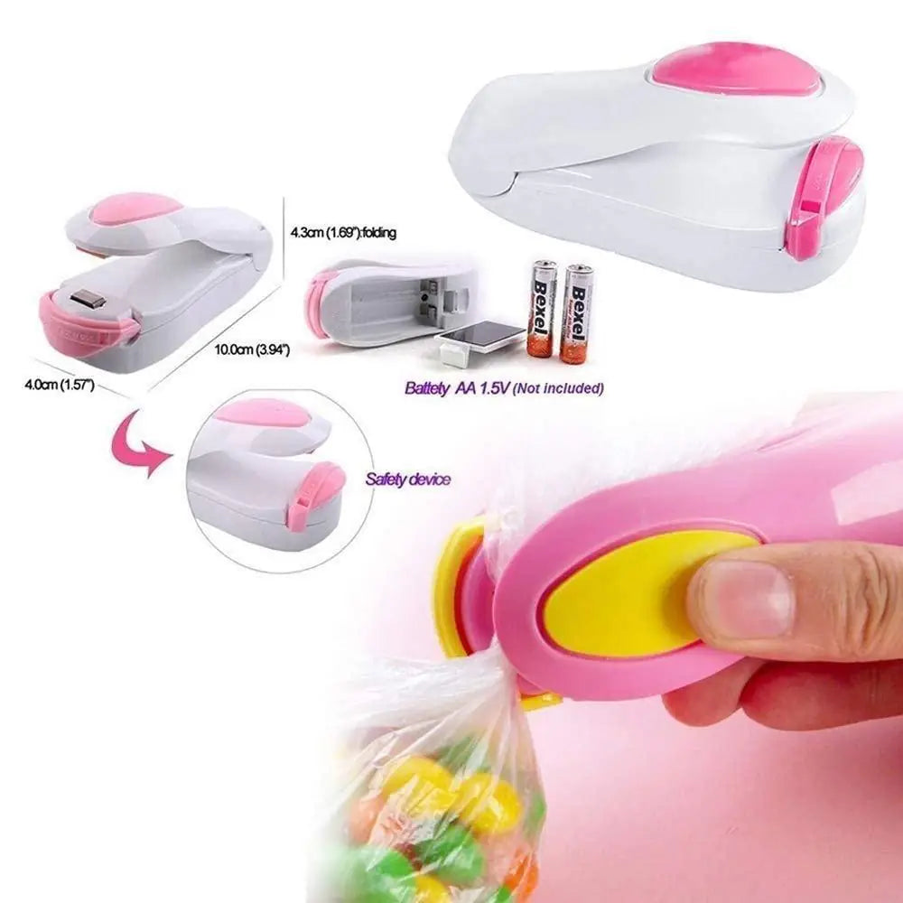 Portable Mini Heat Sealer Machine for Plastic Bags | Food Storage Snack Bag Sealing Machine for Chips, Vacuum Bags & Kitchen Home Use