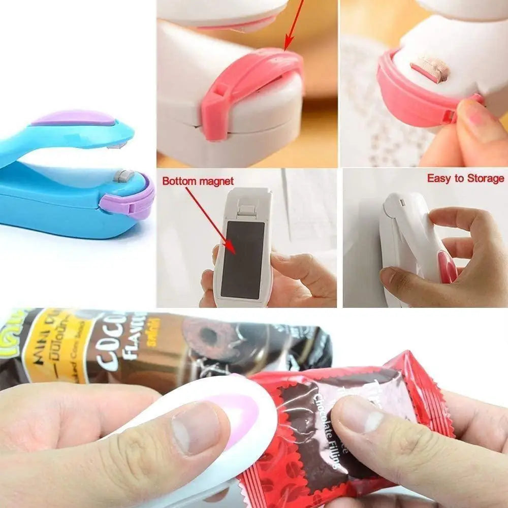 Portable Mini Heat Sealer Machine for Plastic Bags | Food Storage Snack Bag Sealing Machine for Chips, Vacuum Bags & Kitchen Home Use