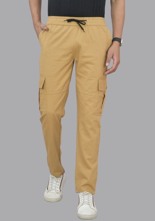 Men Cargo Pants Pack of 1 | Stylish Cotton Blend Casual Jogger Cargos with Multi Pockets for Men Online India