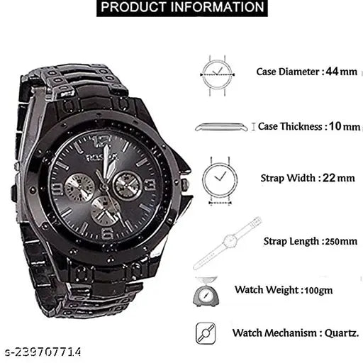 Eagle Inspired Luxury Men’s Watch | Futuristic Stainless Steel Analog Designer Wrist Watch for Bold Style | Premium Fashion Timepiece | General Store India