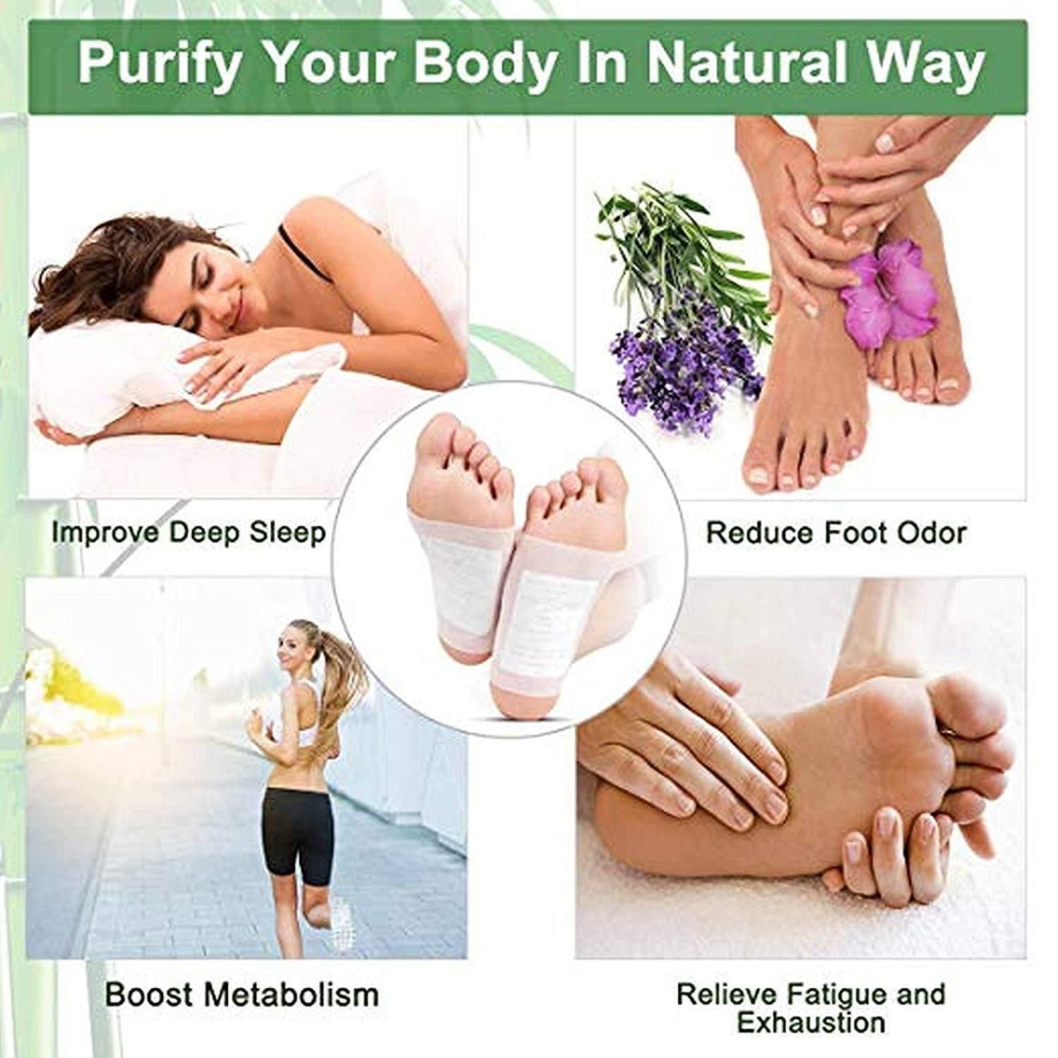 Kinoki Detox Foot Pads Pack of 10 | Herbal Foot Patch for Deep Sleep, Foot Care & Wellness | General Store India