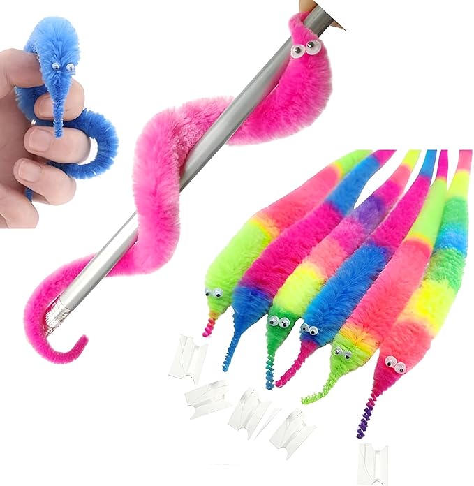 Magic Worm Toys for Kids & Adults (Pack of 2) | Sensory Fidget Toy for Focus & Fun | Multicolor | General Store India