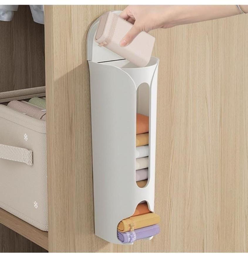 Multipurpose Wall-Mounted Cabinet Storage Organizer | Space Saving Foldable Cloth, Towel & Bag Holder for Kitchen, Bathroom & Wardrobe | General Store India