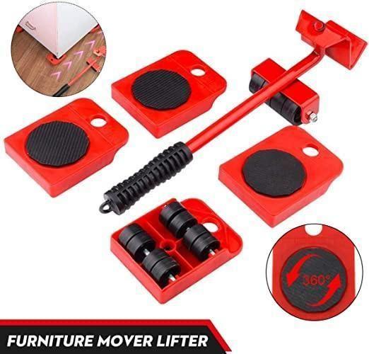 Furniture Lifter Mover Tool Set Heavy Duty | Furniture Shifting & Moving Tool with Wheel Pads for Home, Office, Sofa, Bed & Appliances | General Store India
