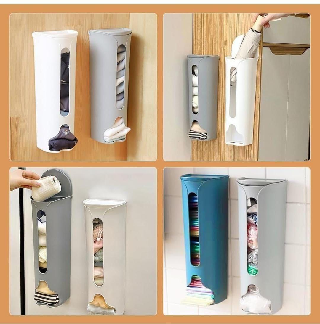 Multipurpose Wall-Mounted Cabinet Storage Organizer | Space Saving Foldable Cloth, Towel & Bag Holder for Kitchen, Bathroom & Wardrobe | General Store India