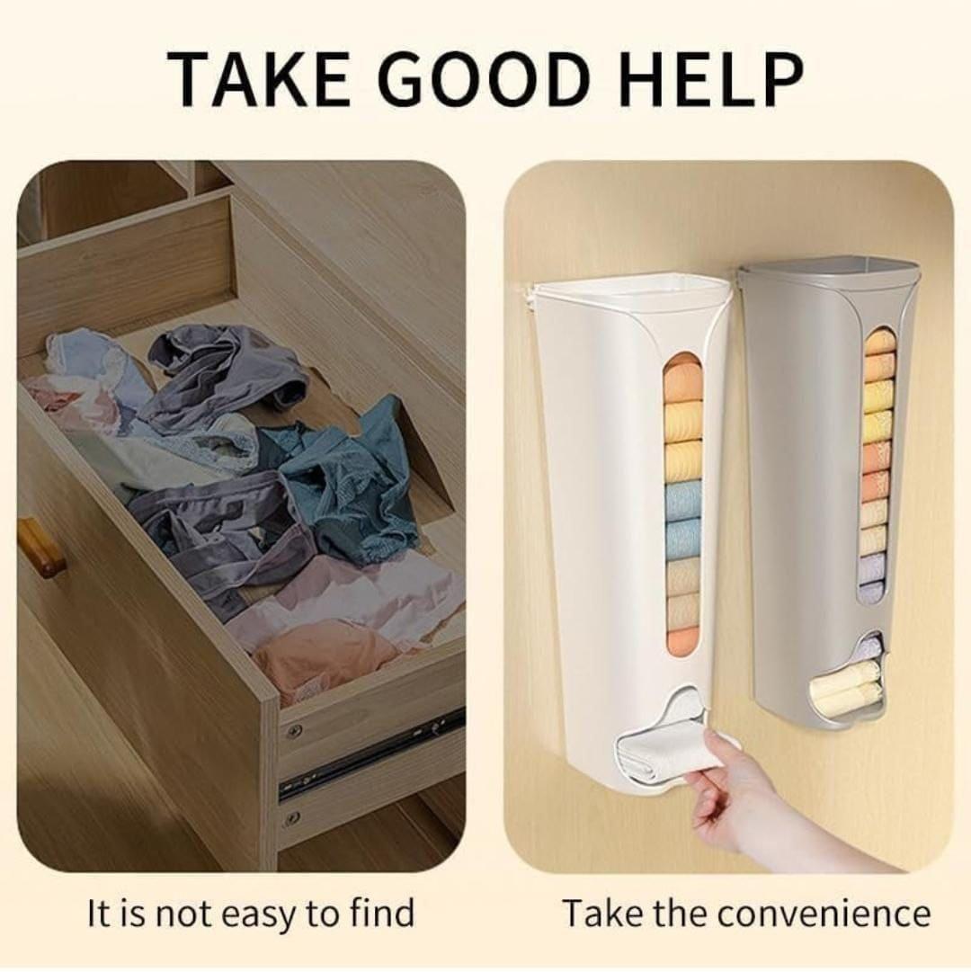 Multipurpose Wall-Mounted Cabinet Storage Organizer | Space Saving Foldable Cloth, Towel & Bag Holder for Kitchen, Bathroom & Wardrobe | General Store India