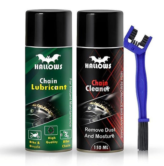 Bike Chain Cleaner Lubricant and Brush Pack of 3 | Motorcycle & Bicycle Chain Cleaning Kit for Rust Protection, Smooth Performance | General Store India