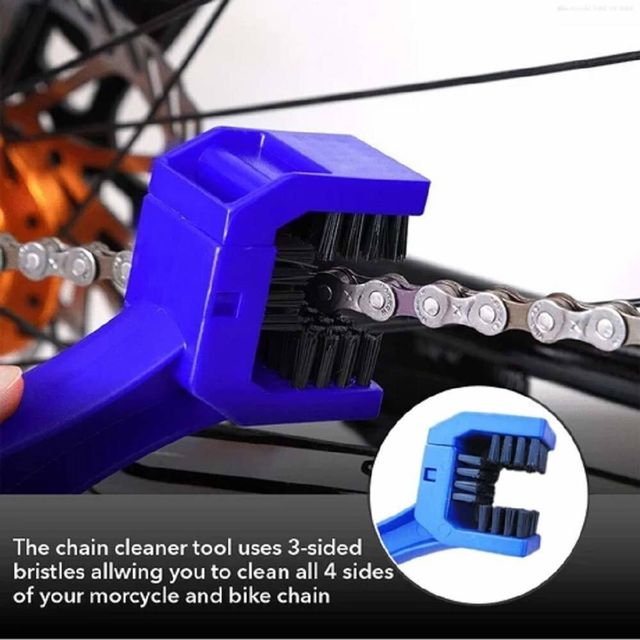 Bike Chain Cleaner Lubricant and Brush Pack of 3 | Motorcycle & Bicycle Chain Cleaning Kit for Rust Protection, Smooth Performance | General Store India