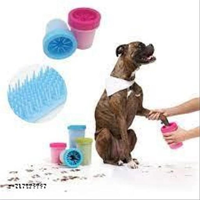 Pet Paw Cleaner Cup for Dogs & Cats | Foot Washer for Cat & Dog (Multicolor, Small) Portable Mud Cleaning Grooming Tool