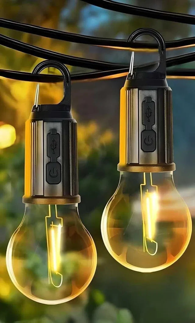 Decorative Hanging Bulb Lamp (Pack of 2) | 3 Modes LED Tent Light for Camping & Outdoor | Portable Emergency Light | General Store India