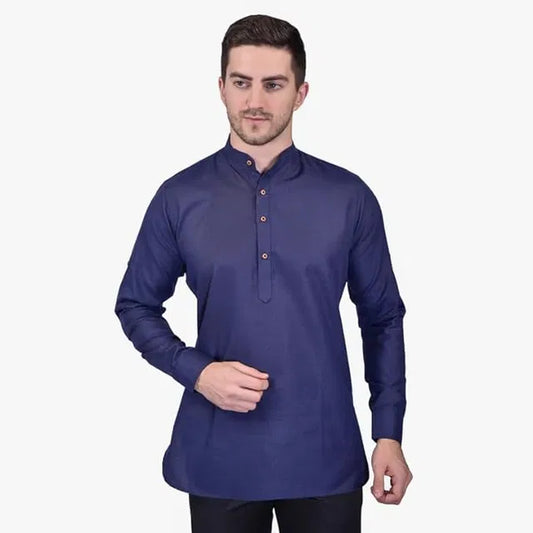 Men’s Slim Fit Full Sleeve Cotton Short Kurta Pack of 2 | Stylish Casual Ethnic Kurta for Men | Regular Wear Designer Kurta Combo | General Store India