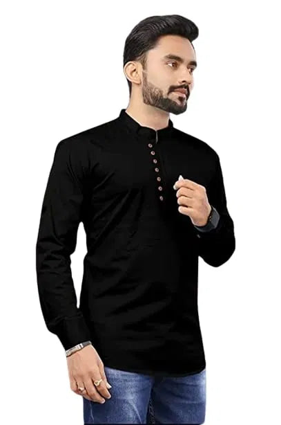 Men’s Slim Fit Full Sleeve Cotton Short Kurta Pack of 3 | Stylish Casual & Festive Ethnic Wear Kurta Combo for Men | Designer Mandarin Collar Kurtas | General Store India