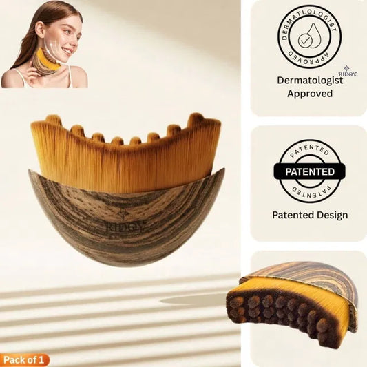 Lymphatic Contour Face Brush for Facial Massage & Jawline Sculpting | Soft Face Massage Brush | General Store India