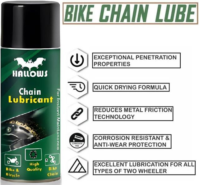 Bike Chain Cleaner Lubricant and Brush Pack of 3 | Motorcycle & Bicycle Chain Cleaning Kit for Rust Protection, Smooth Performance | General Store India