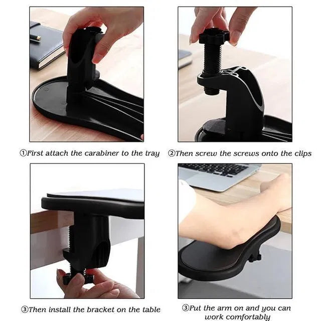 Ergonomic Desk Arm Rest & Wrist Support Pad for Office Desk | Adjustable Armrest Extender for Keyboard & Mouse | Desk Arm/Wrist Rest Pad for Computer Work | General Store India