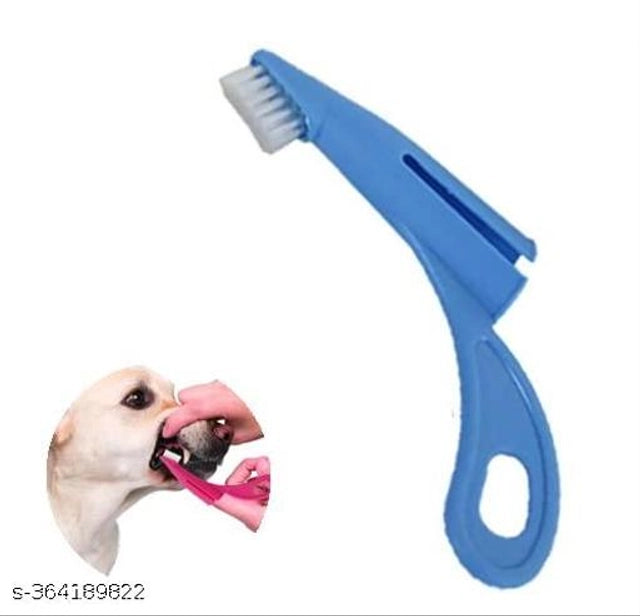 ABS Plastic Dog Soft Toothbrush for Pets | Pet Dental Care Tooth Cleaning Brush for Dogs & Puppies | Multicolor Oral Hygiene Brush | General Store India